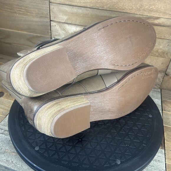 Softwalk Rayne Boots Womens Sz 9 Brown Leather Casual Mid Buckle Bootie Sherpa - Picture 9 of 10